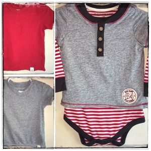 Burt’s Bees soft Baby Shirts One Pieces 12M